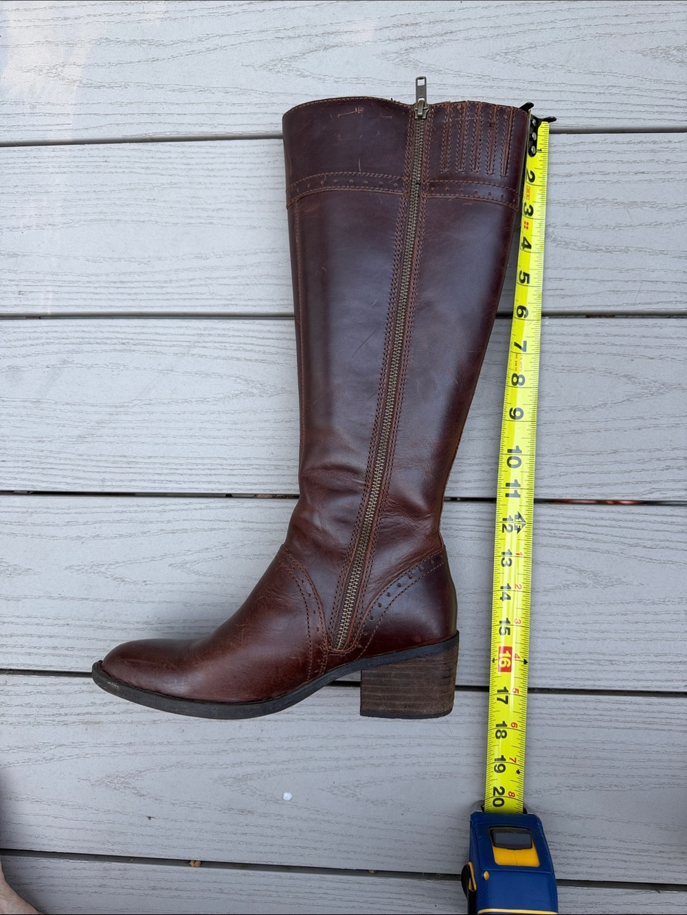 BORN Women's Size 6M Tall Leather Riding Boots - Dark Brown - Picture 6 of 6